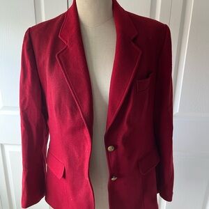 Evan Picone Scarlet Jacket with Gold Accents